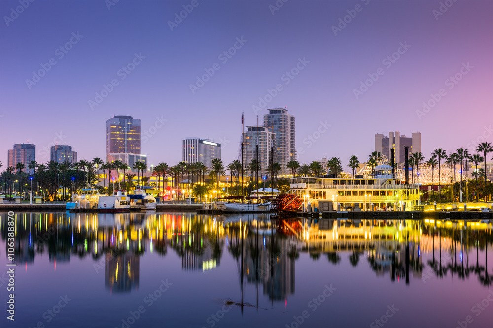 Naklejka premium Long Beach, Kalifornia, USA
