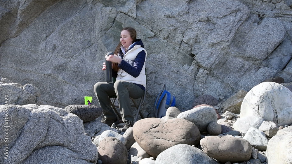 girl on a background of rocks 3 girl on a background of rocks 3
