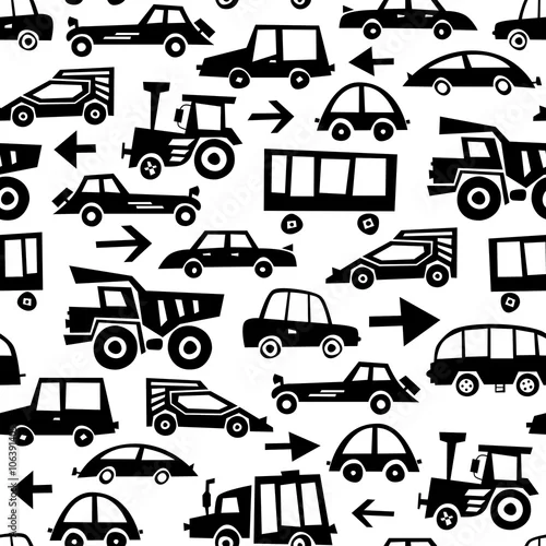 Obraz Wzór samochodu bez szwu