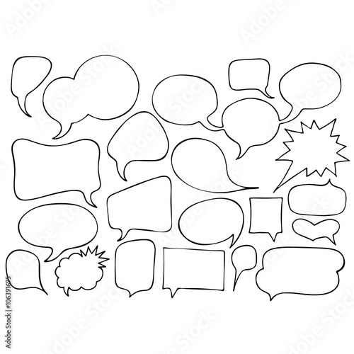 Speech bubbles set