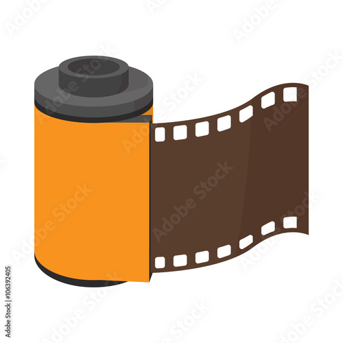Camera roll icon, cartoon style