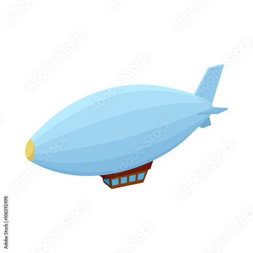 Airship icon, cartoon style