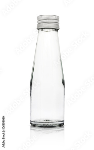 Wallpaper Mural Empty glass packaging bottle isolated on white background Torontodigital.ca