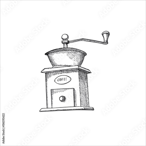 Manual Coffee Grinder Illustration 1