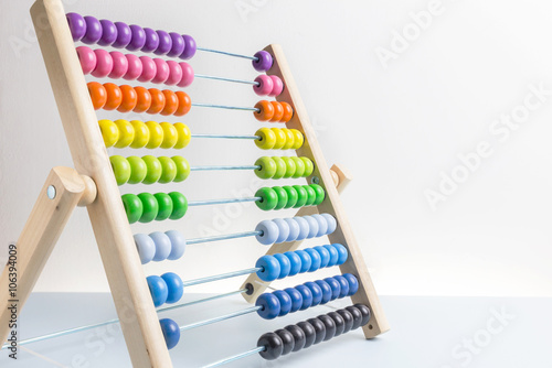 Colorful of wood abacus