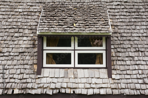 Window with the wooden roof