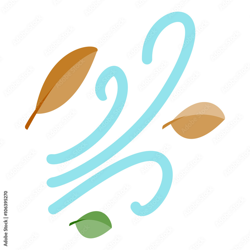 Leaves spinning in the wind icon Leaves spinning in the wind icon