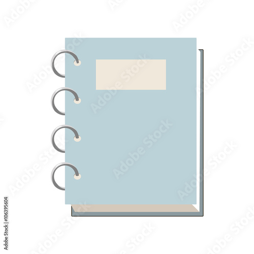 Closed spiral notebook icon, cartoon style