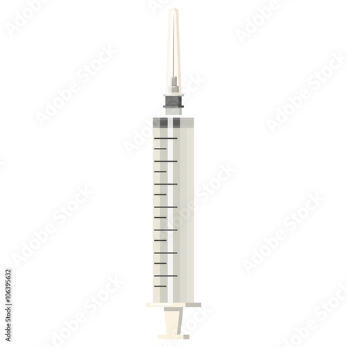 Syringe icon, cartoon style 