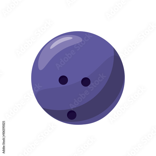 Marbled bowling ball icon, cartoon style