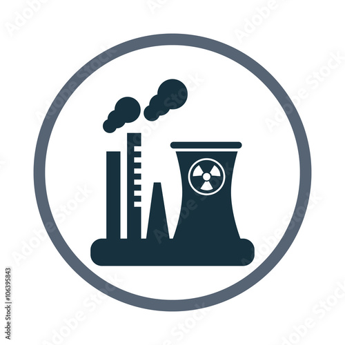 Nuclear energy factory icon