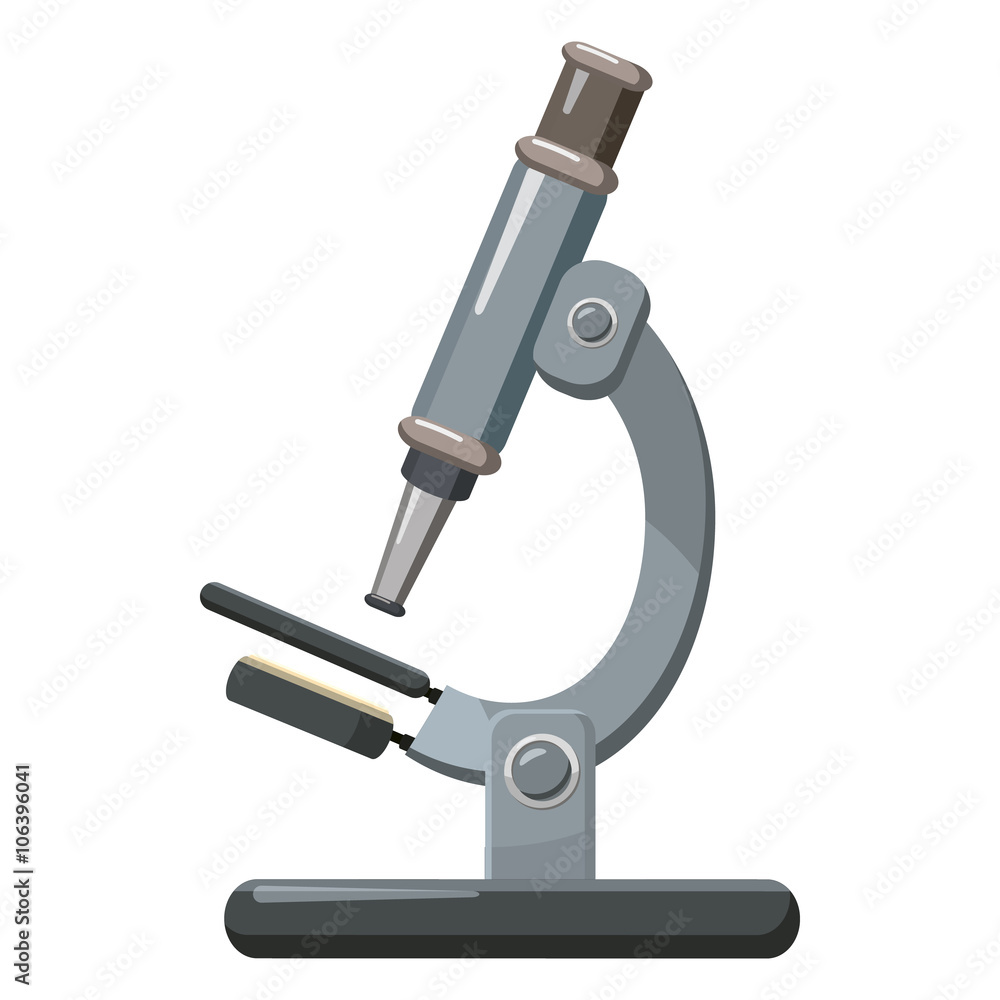 Microscope icon, cartoon style Microscope icon, cartoon style