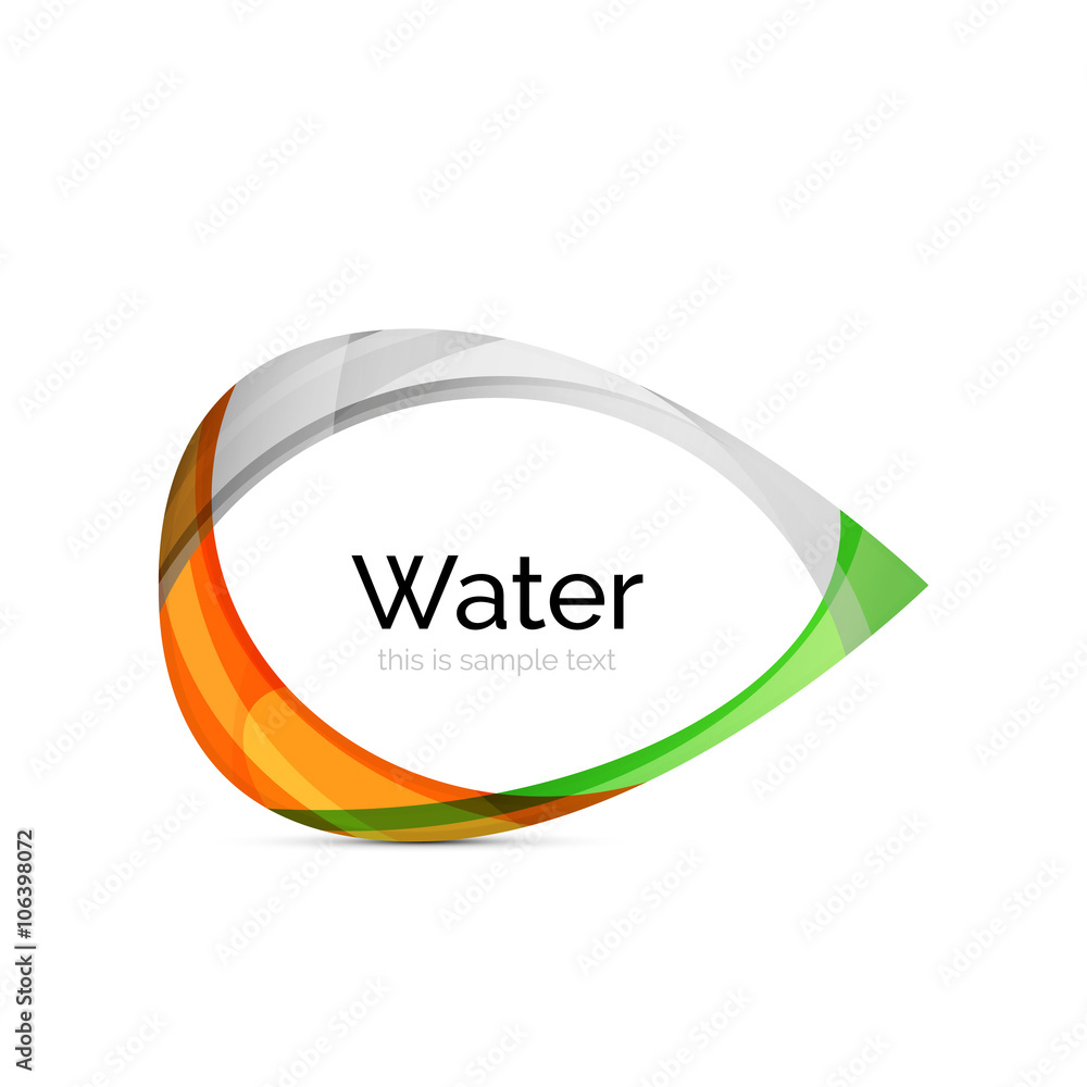 Abstract geometric water drop design Abstract geometric water drop design