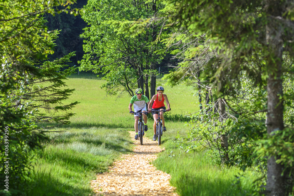 Obraz premium Mit dem Mountainbike raus in die Natur