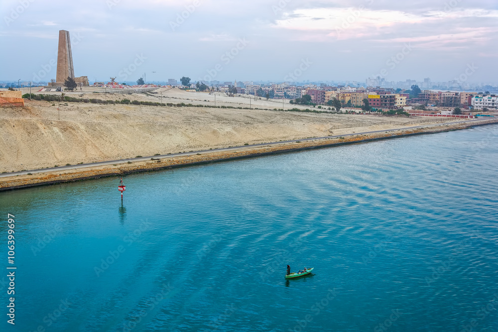 Suez canal shore