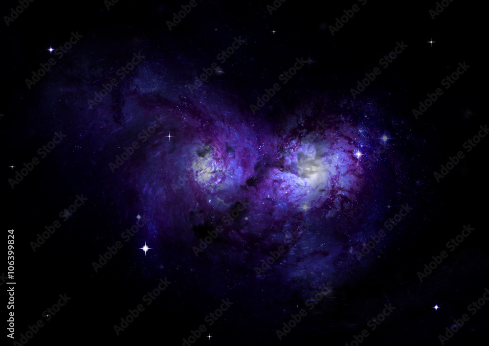 Fototapeta premium Star field in space and a nebulae