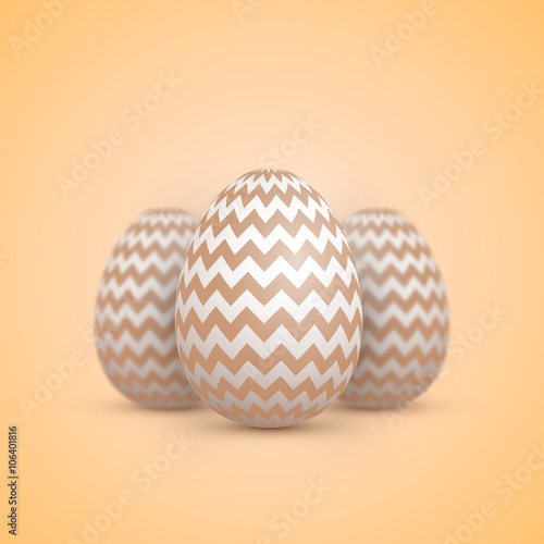 Realistic Vector Easter Egg Icon. Painted Vector Egg Set with Sh