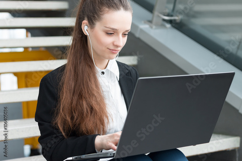 Photography Business woman with laptop