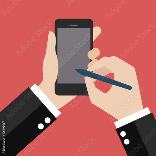Hand writting on smartphone