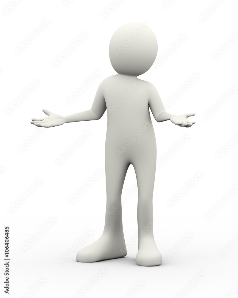 3d man I do not know gesture posing 3d man I do not know gesture posing