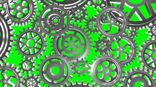Rotating metal gears loop
