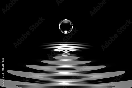 Drops of liquid silver