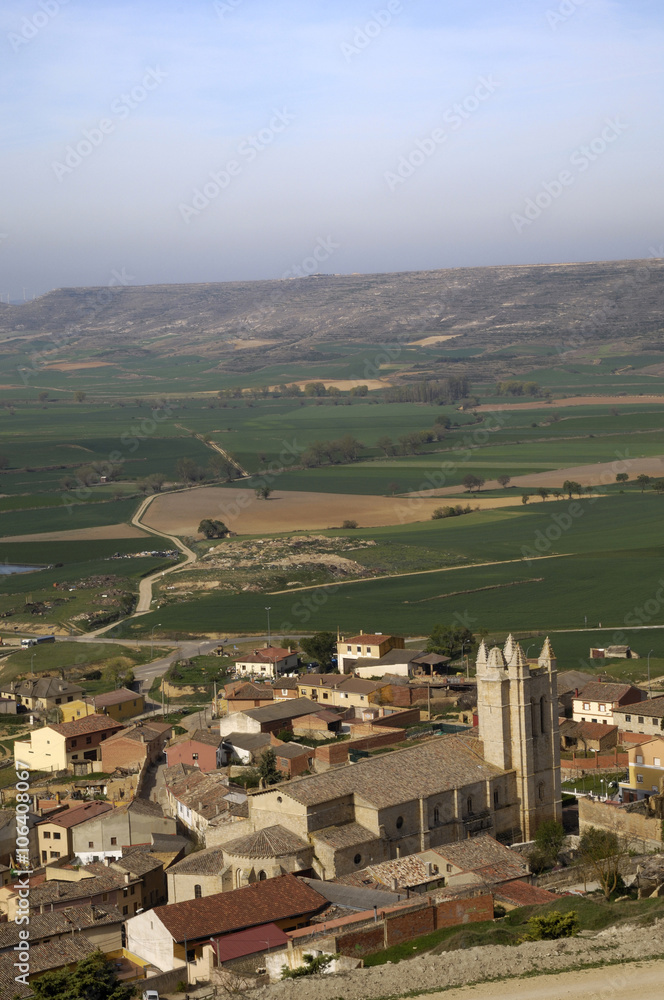 View of Castrojeriz, Burgos province, Spain