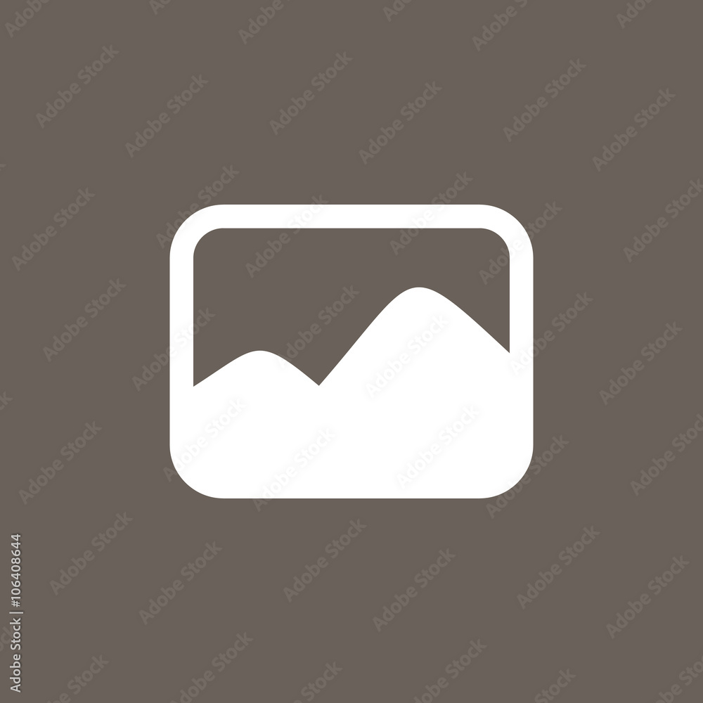Photograph Icon on Dark Gray Color. Eps-10. Photograph Icon on Dark Gray Color. Eps-10.