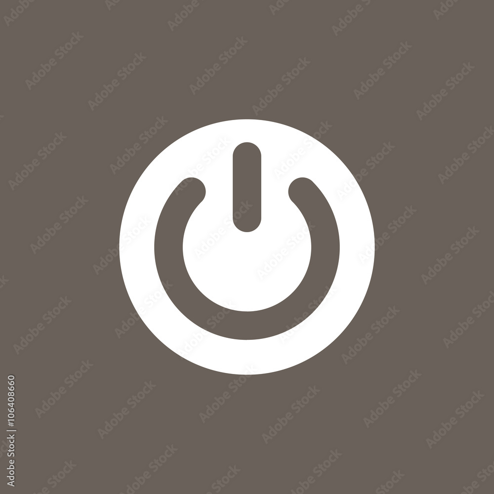 Power Button Icon on Dark Gray Color. Eps-10. Power Button Icon on Dark Gray Color. Eps-10.