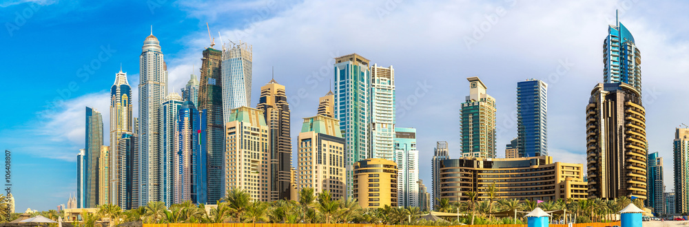 Panorama of Dubai Marina