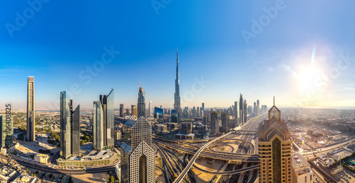 Obraz na plátně Aerial view of Dubai
