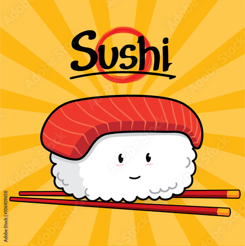 Toro Sushi cartoon