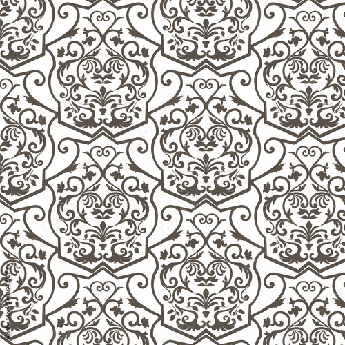 Vector Vintage Empire motif ornament pattern design. Traditional oriental style. Design element for wedding, invitation, cards, backgrounds, fabric, texture etc.