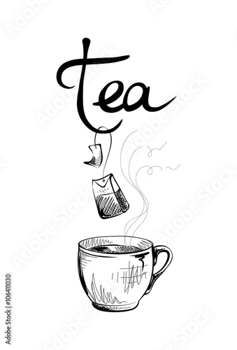 Vector illustration. Cup with a hot drink.