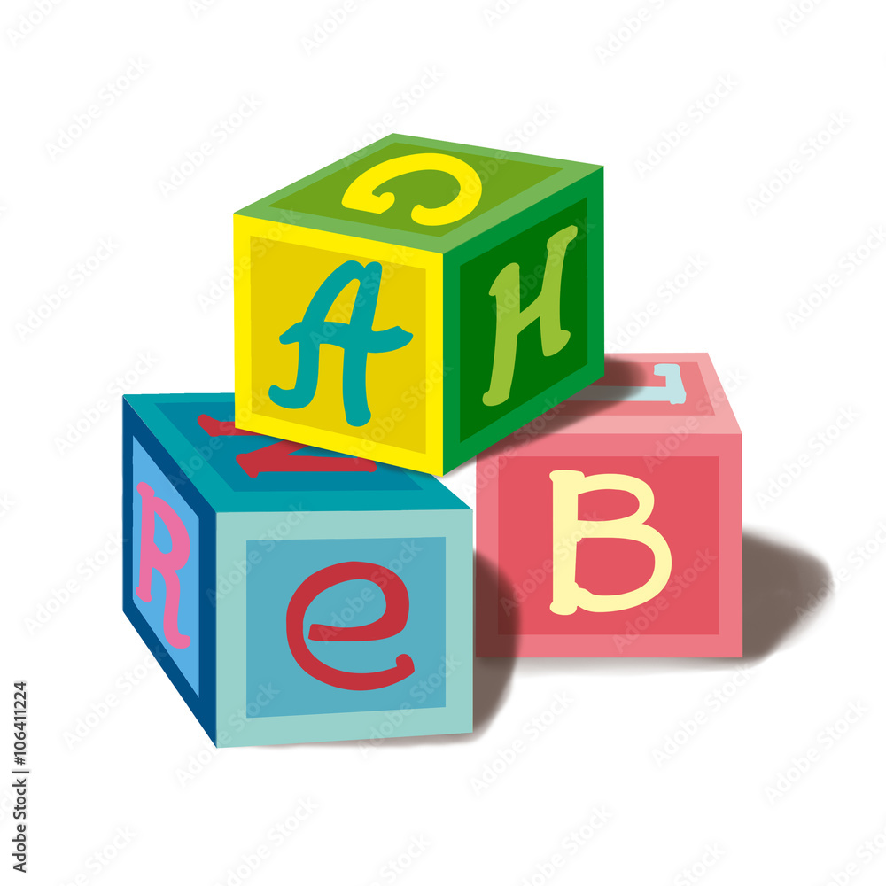 Cubes alphabet a set of children's toys. Cubes alphabet a set of children's toys.