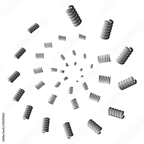 abstract image in a spiral spring