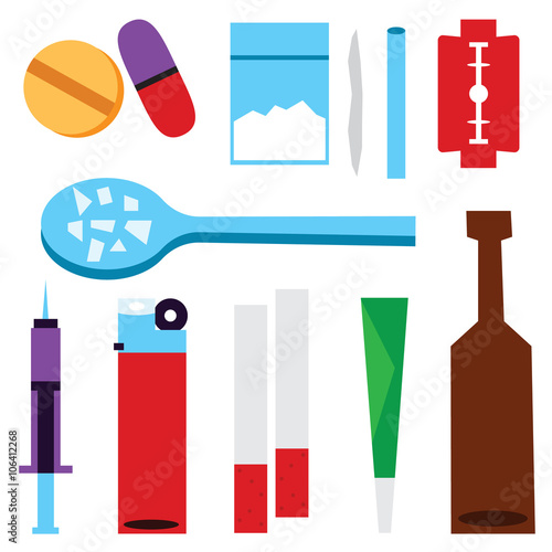 illegal drugs vector illustration