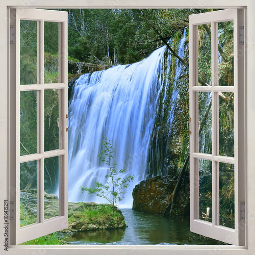 Fototapeta Otwórz okno do Guide Falls, Park Alpaca, na północny zachód od Tasmanii tuż obok Burnie, Auastralia