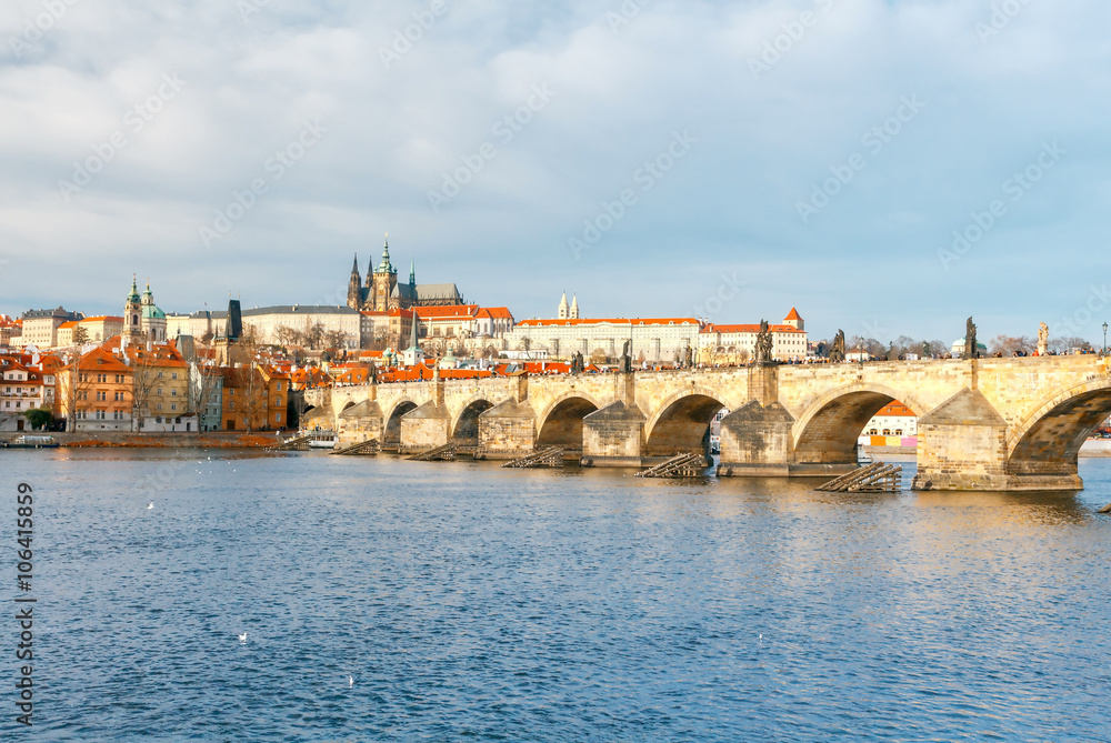 Prague. View of the old city.