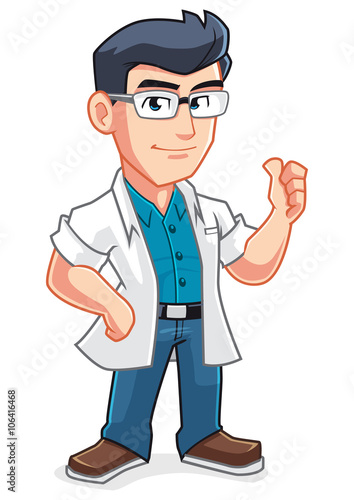 Illustration of a doctor mascot