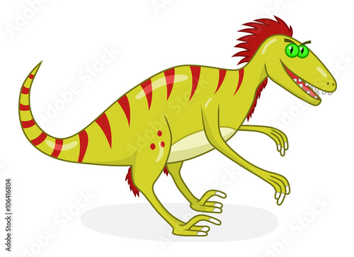 Cartoon dinosaur deinonychus