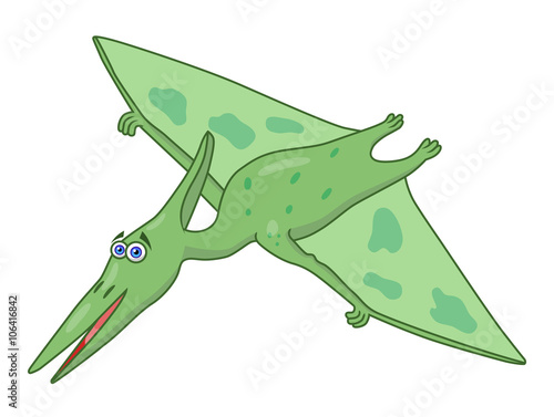 Cartoon dinosaur pteranodon