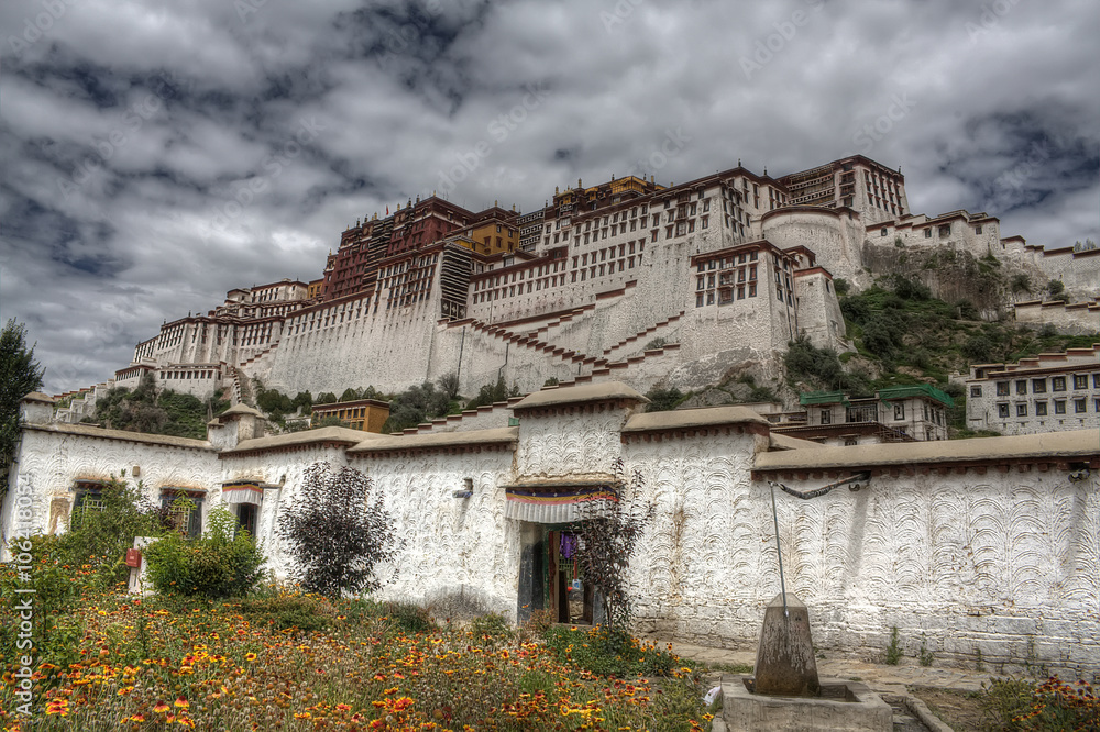 Majestic Potala Palace during spring in Lhasa, Nepal, Tibet