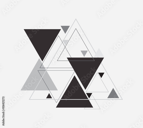 Vector abstract background with triangle  photo
