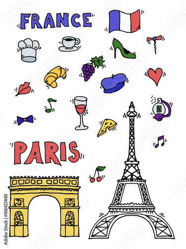 Hand drawn Paris illustration