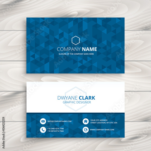 blue abstract business card