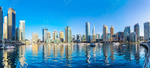 Photography Panorama of Dubai marina