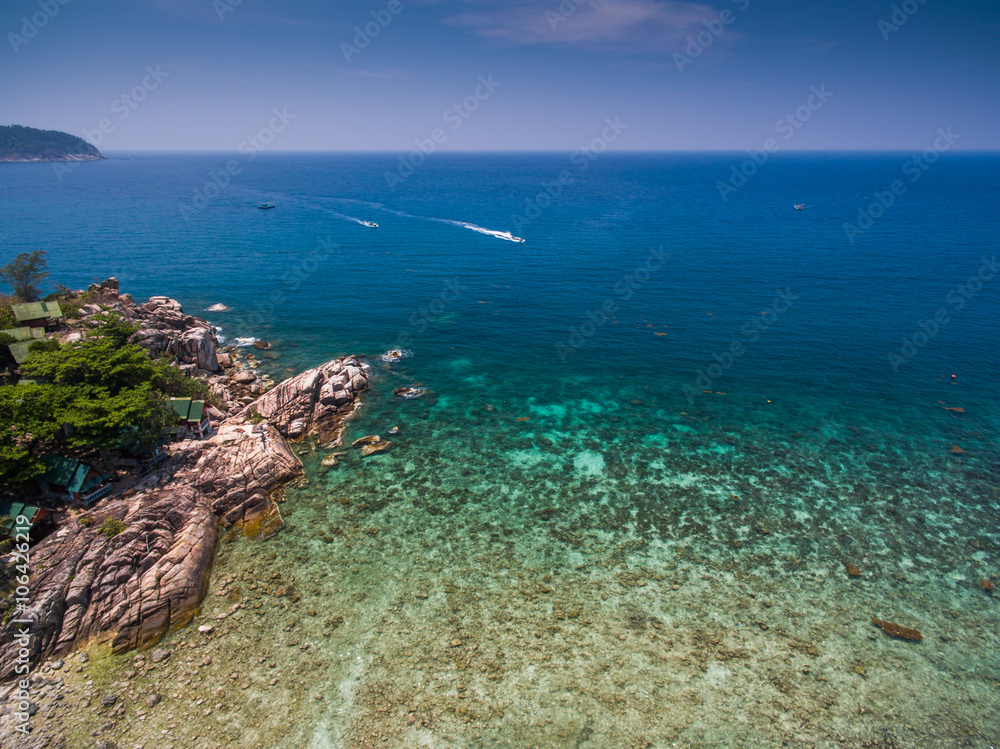 Aerial view of Koh Phangan, Thailand