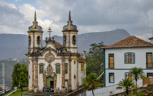 OURO PRETO , BRAZIL .  Brazilian journey.View of St. Francis of Assis.