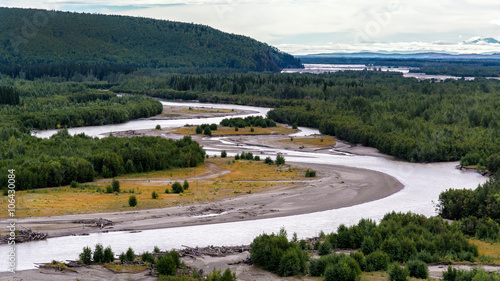 View of the Tanana river from the Richardson Highway outside of Fairbanks, Alaska.